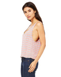 Women's Flowy Boxy Tank - Heather Athletic / Neon Pink