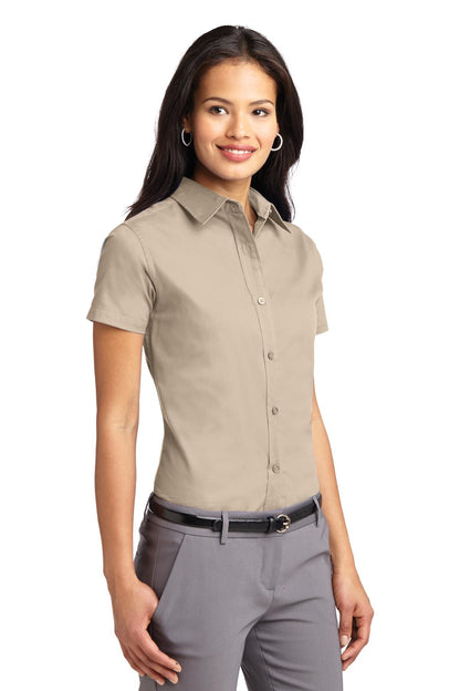 Women's Short Sleeve Easy Care Shirt - Stone