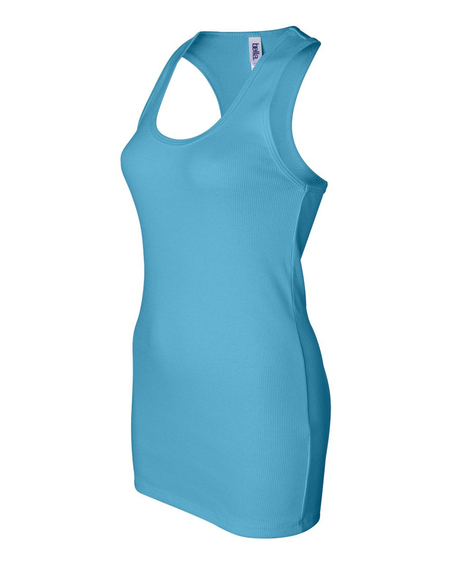 Women’s 2X1 Rib Racerback Tank - Turquoise
