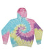 Tie-Dye CD877 - Unisex Tie-Dyed Pullover Hoodie - JELLYBEAN