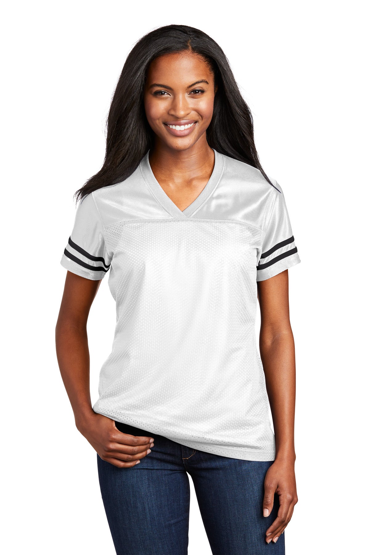 Women's PosiCharge Replica Jersey - White / Black