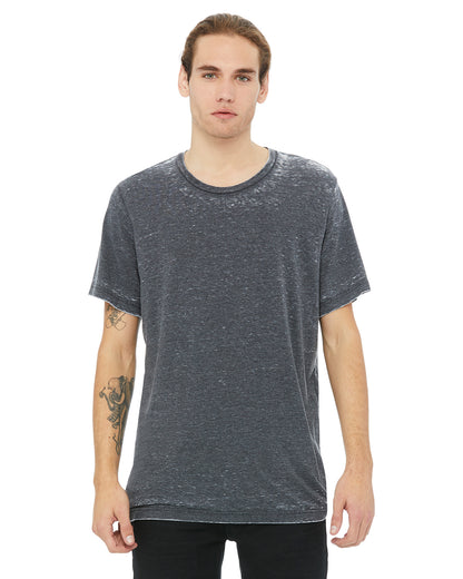 Unisex Poly-Cotton Short-Sleeve T-Shirt - Gray Acid Wash