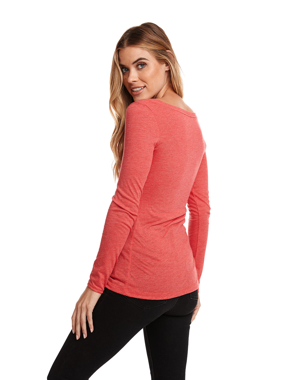 Women's Triblend Long-Sleeve Scoop - Vintage Red