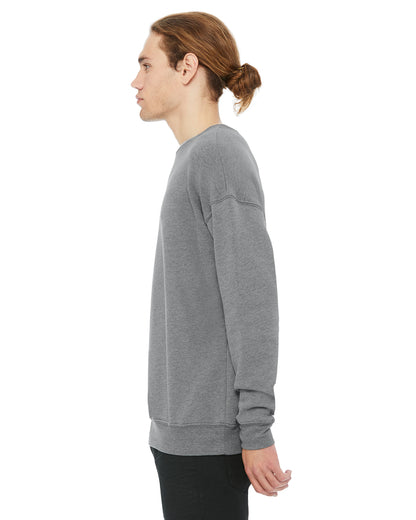 Unisex Drop Shoulder Fleece - Heather Deep