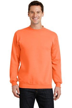 Unisex Core Fleece Crewneck Sweatshirt - Neon Orange