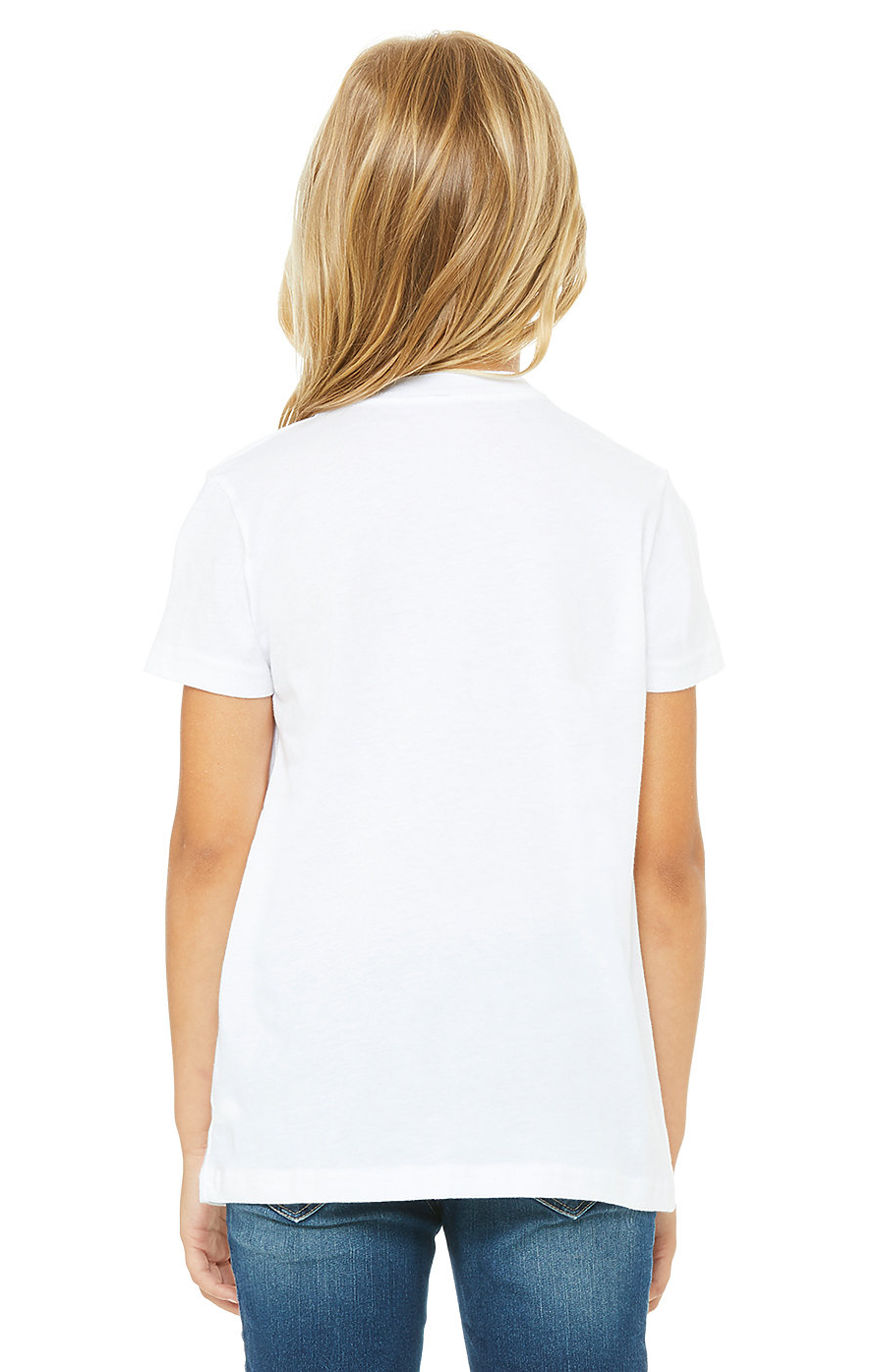 Youth Jersey Short-Sleeve V-Neck T-Shirt - White