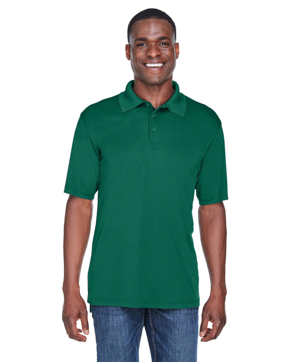 Men's Cool & Dry Sport Performance Interlock Polo - Forest Green