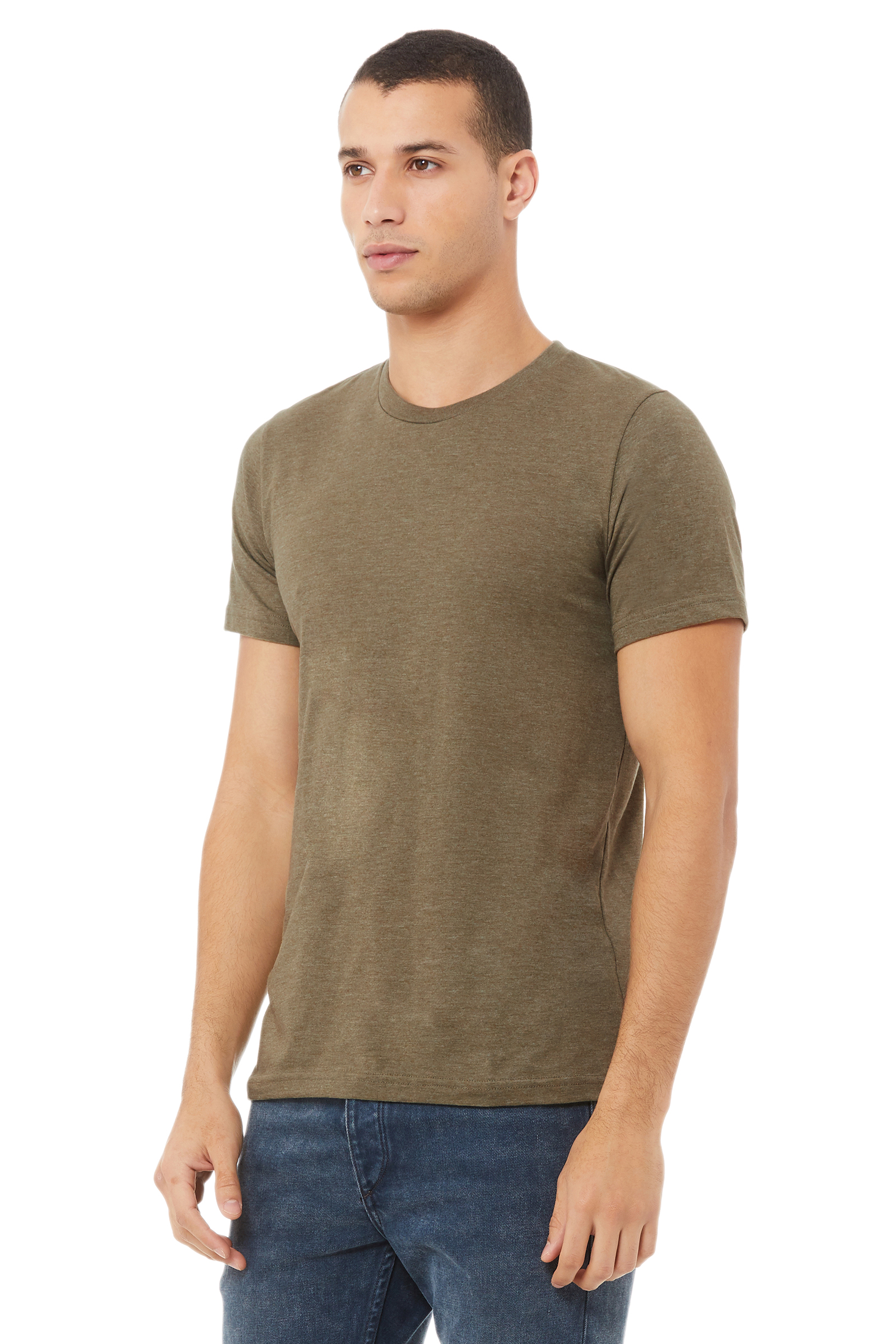 Unisex Heather CVC T-Shirt - Heather Olive