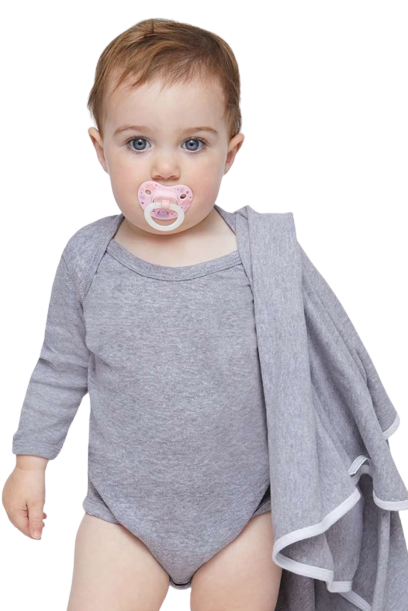 Infant Long-Sleeve Bodysuit - Heather