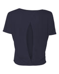 Women's Flowy Open Back Tee - Midnight
