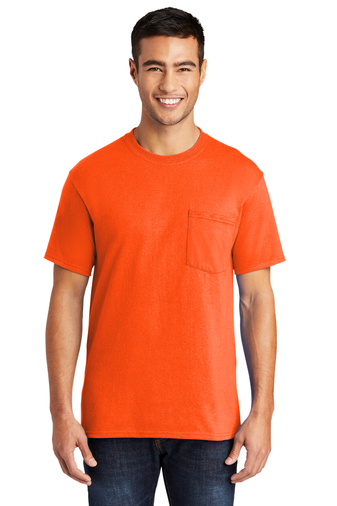Unisex Core Blend Pocket Tee - Orange