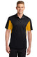 Sport-Tek ST655 - Men's Side Blocked Micropique Sport-Wick Polo - Black / Gold
