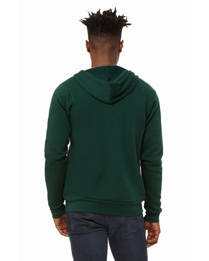 Unisex Poly-Cotton Sponge Fleece Full-Zip Hoodie - Forest