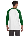 Unisex Baseball T-Shirt - White / Sport Forest