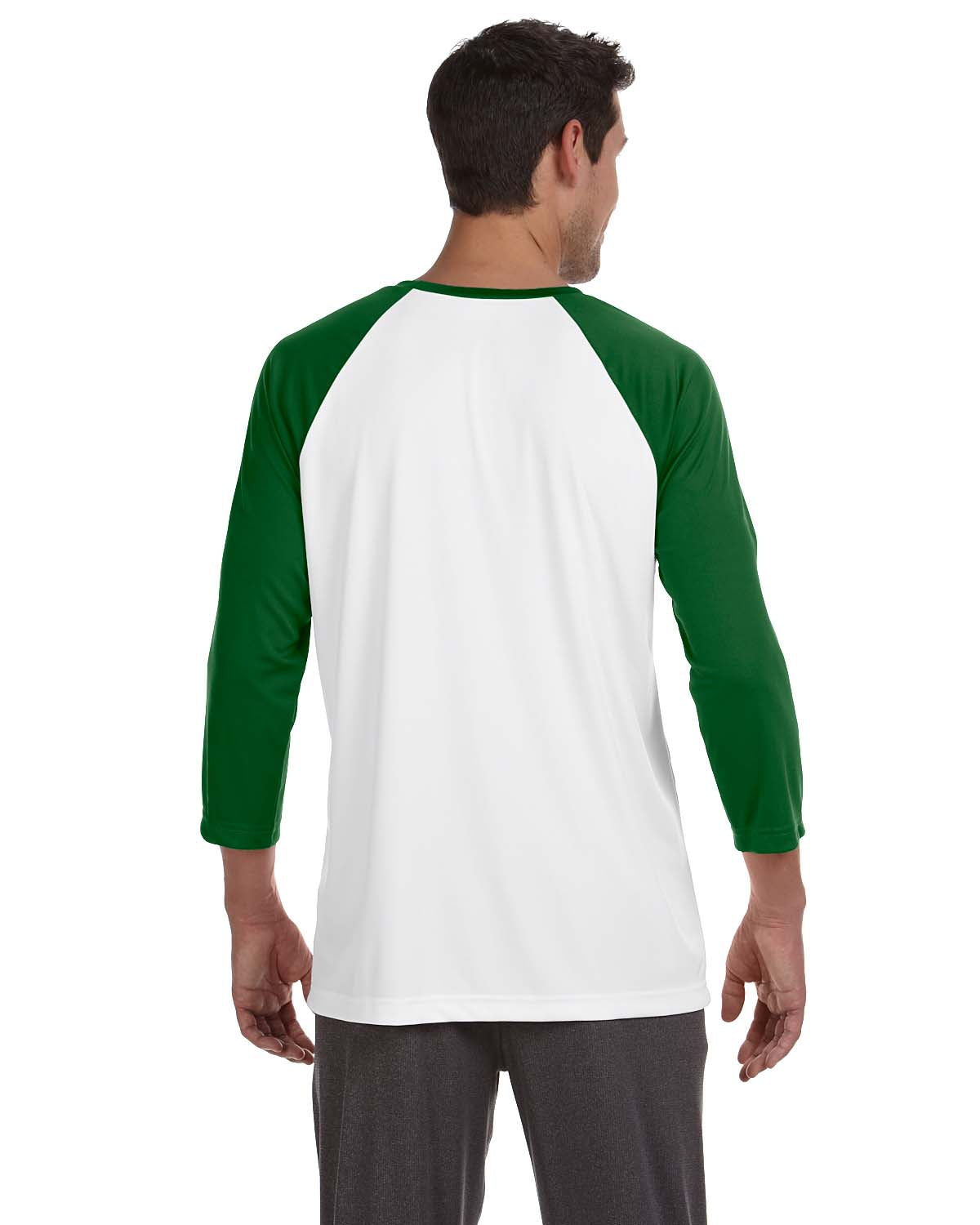 Unisex Baseball T-Shirt - White / Sport Forest