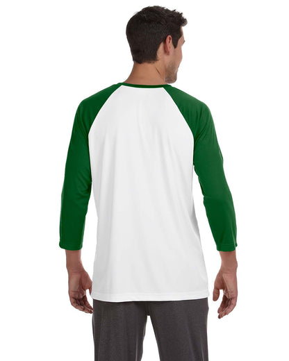 Unisex Baseball T-Shirt - White / Sport Forest