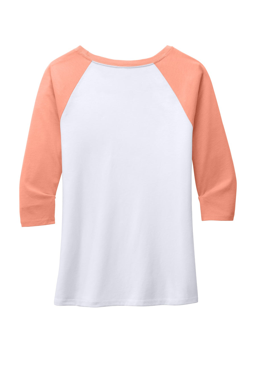Women's Perfect Tri 3/4-Sleeve Raglan - Heather Dusty Peach / White