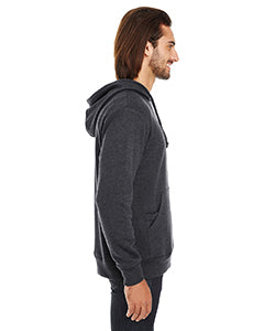 Unisex Triblend French Terry Hoodie - Black Heather