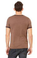 Men's Jersey Short-Sleeve Ringer T-Shirt - Heather Brown / Brown