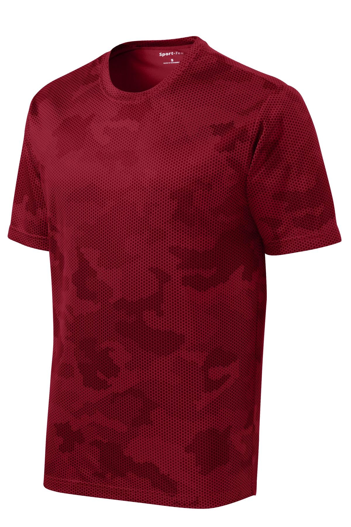 Youth CamoHex Tee - Deep Red