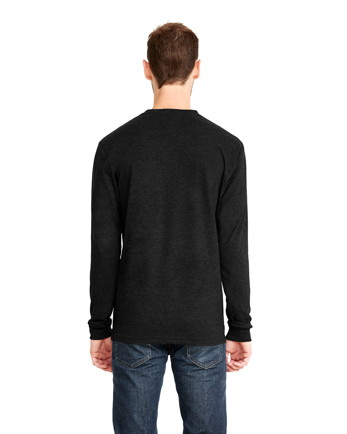 Unisex Sueded Long-Sleeve Crew - Black