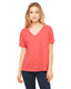 Bella + Canvas 8815 - Women's Slouchy V-Neck T-Shirt - Red Triblend