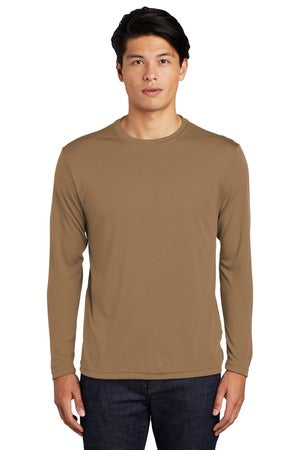Unisex Long Sleeve PosiCharge Competitor Tee - Woodland Brown