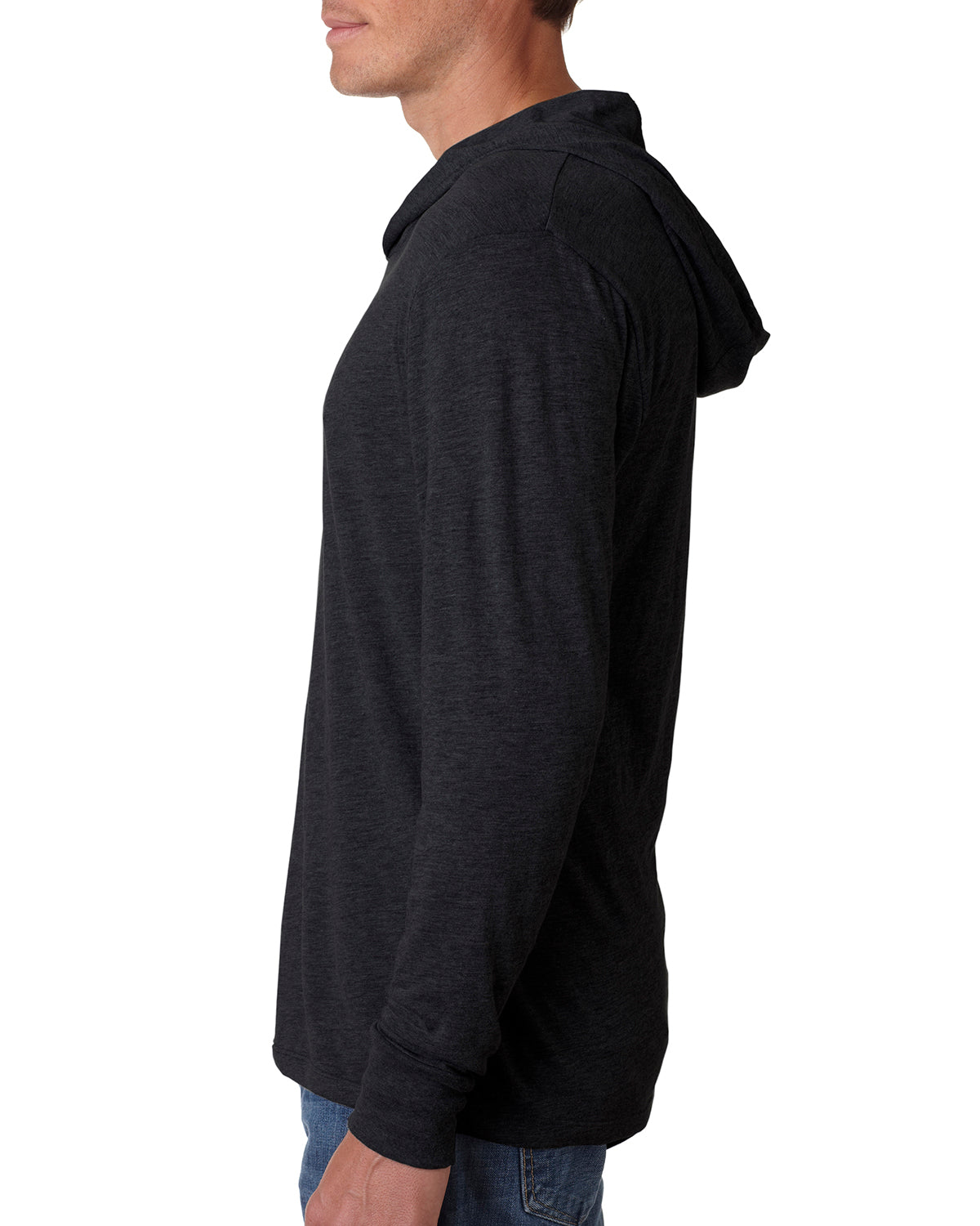 Unisex Triblend Long-Sleeve Hoodie - Vintage Black