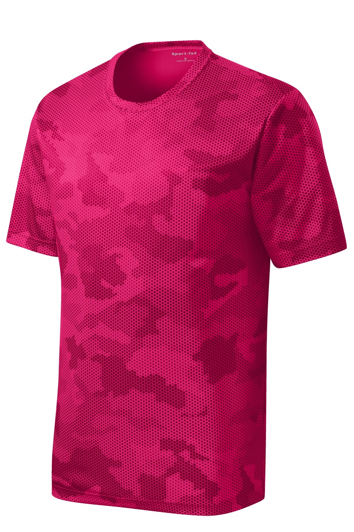 Youth CamoHex Tee - Pink Raspberry