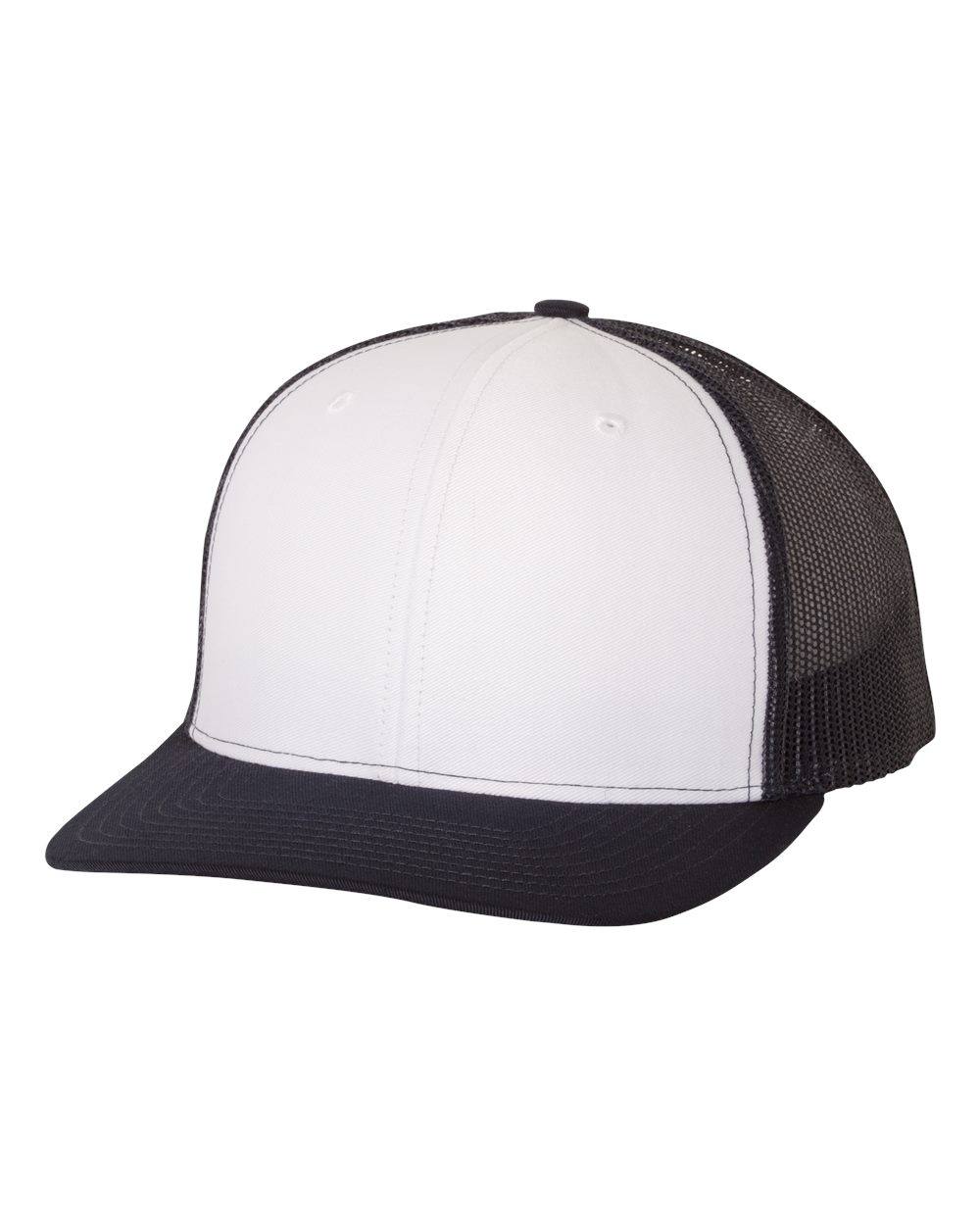 Snapback Trucker Cap - White / Navy