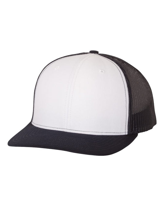 Snapback Trucker Cap - White / Navy