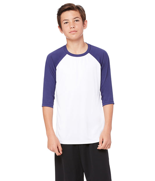 Youth Baseball T-Shirt - White / Sport Navy