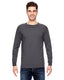 Bayside BA6100 - Unisex 100% Cotton Long Sleeve T-Shirt - Charcoal