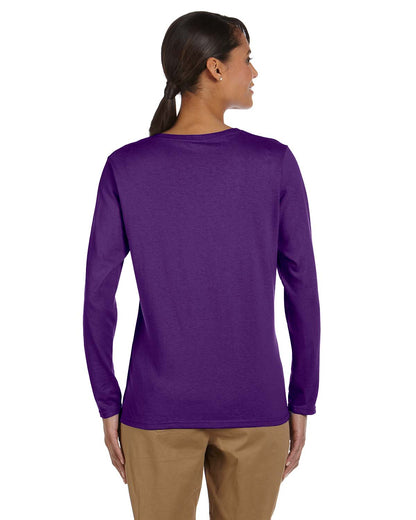 Ladies' Heavy Cotton™ 5.3 oz. Long-Sleeve T-Shirt - Purple