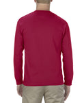 Unisex Heavyweight Cotton Long-Sleeve T-shirt - Cardinal