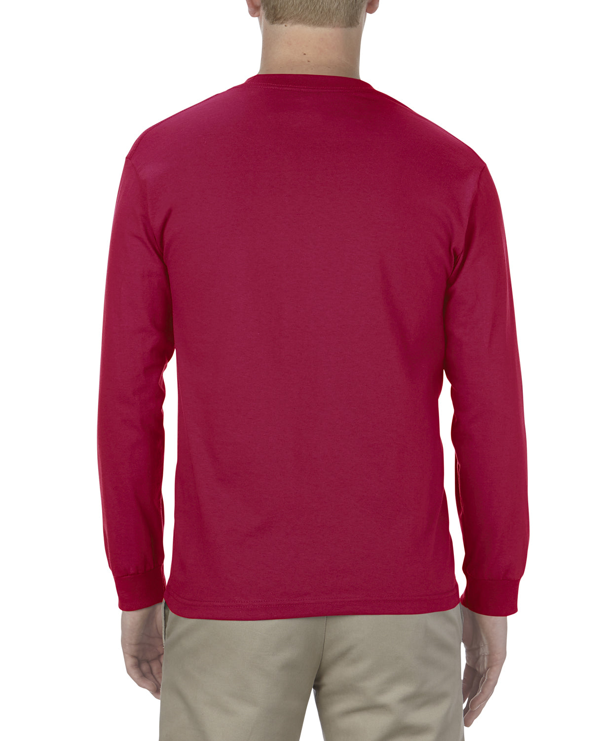 Unisex Heavyweight Cotton Long-Sleeve T-shirt - Cardinal