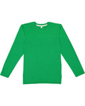 Forward Shoulder Long Sleeve Fine Jersey Tee - Vintage Green / Natural
