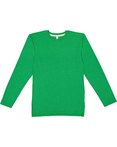 Forward Shoulder Long Sleeve Fine Jersey Tee - Vintage Green / Natural