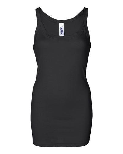 Women's Sheer Mini Rib Thin Strap Tank - Black
