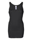 Bella + Canvas 8711 - Women's Sheer Mini Rib Thin Strap Tank - Black