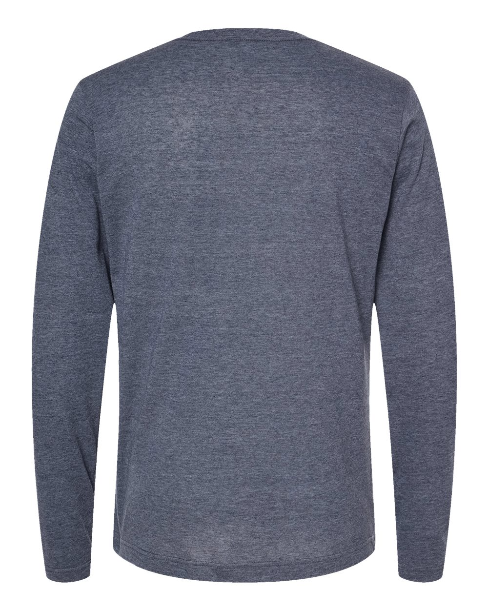 Unisex Poly-Rich Long Sleeve Tee - Heather Navy