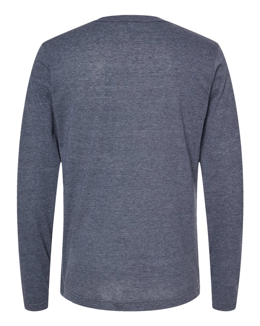 Unisex Poly-Rich Long Sleeve Tee - Heather Navy