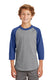 Sport-Tek YT200 - Youth Colorblock Raglan Jersey - Heather / Gray / Royal