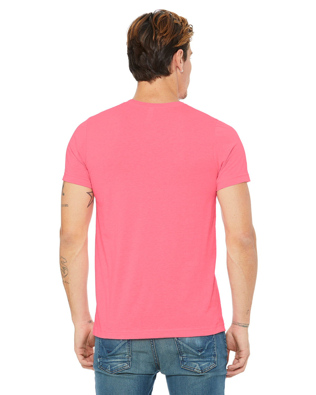 Unisex Poly-Cotton Short-Sleeve T-Shirt - Neon Pink