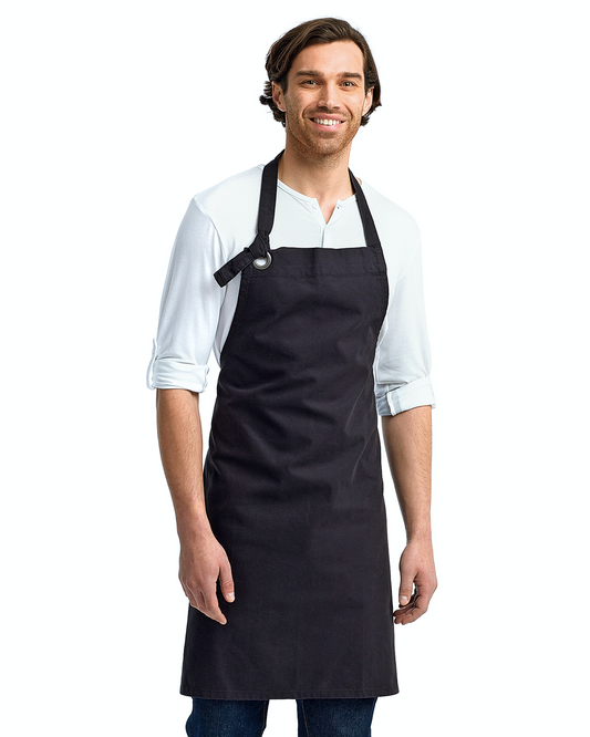 Unisex Calibre Heavy Cotton Canvas Bib Apron - Black