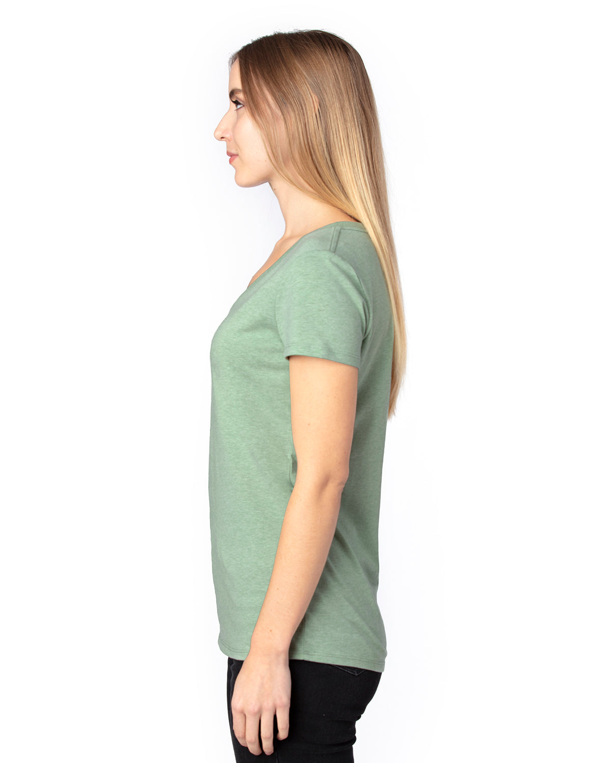 Women's Ultimate V-Neck T-Shirt - Army Heather