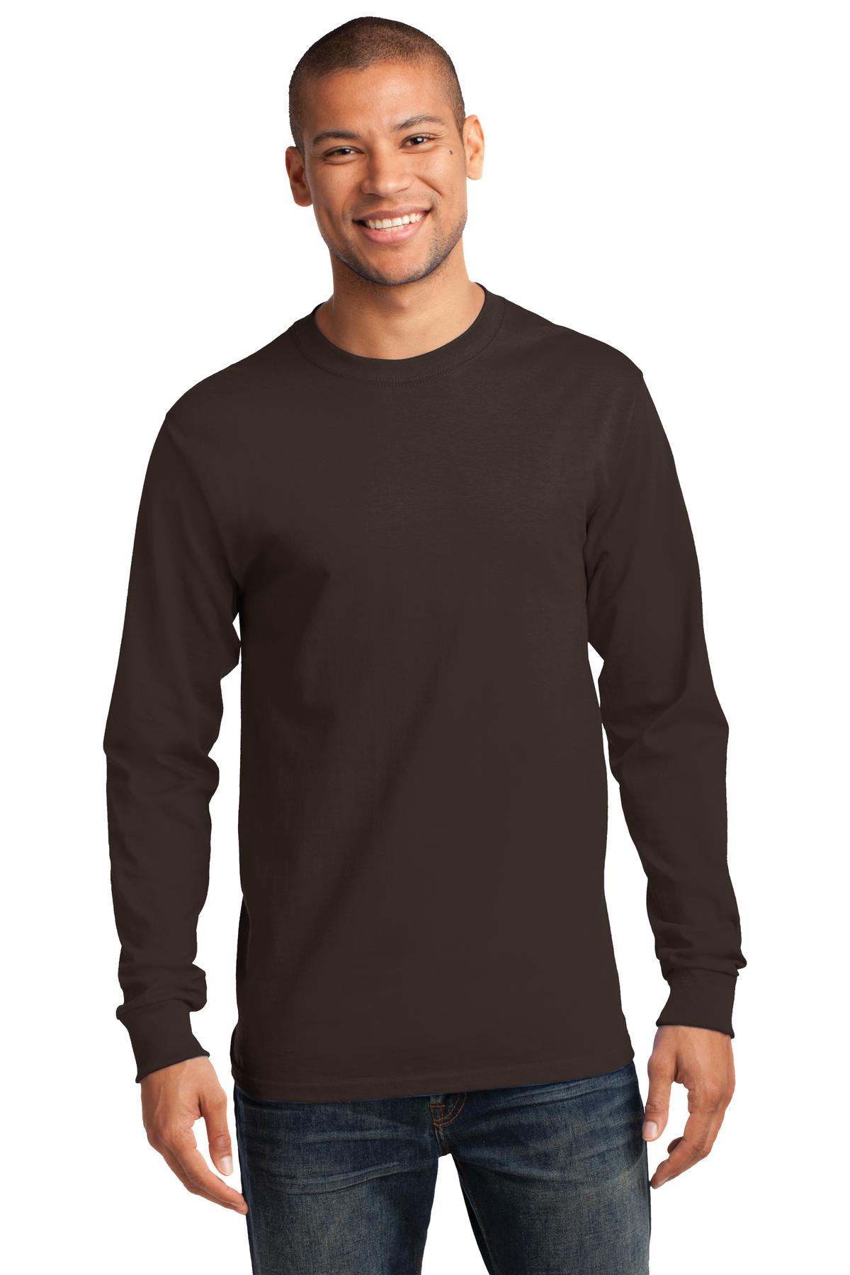 Unisex Tall Long Sleeve Essential Tee - Dark Chocolate