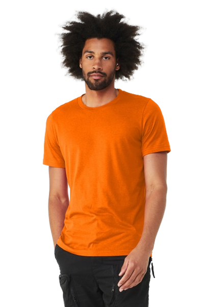 Unisex Heather CVC T-Shirt - Neon Orange