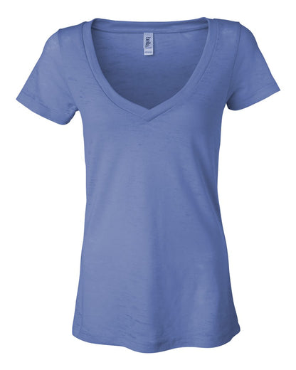 Women's Burnout V-Neck Tee - Steel Blue