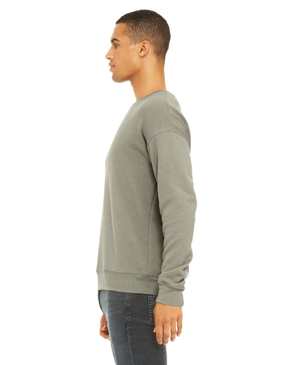 Unisex Drop Shoulder Fleece - Heather Stone
